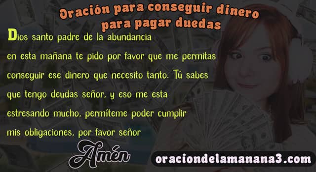 Oración para conseguir dinero y pagar deudas