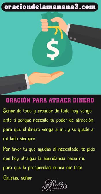 Oración matutina para atraer el dinero